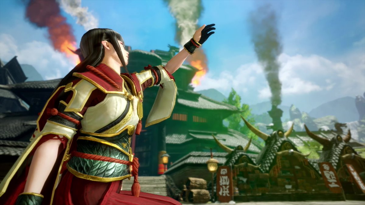 monsterhunter's tweet photo. From our maidens to yours, congrats on the launch, @Kunitsu_Gami! ♥ 🎊 https://t.co/7pN2doqnMl