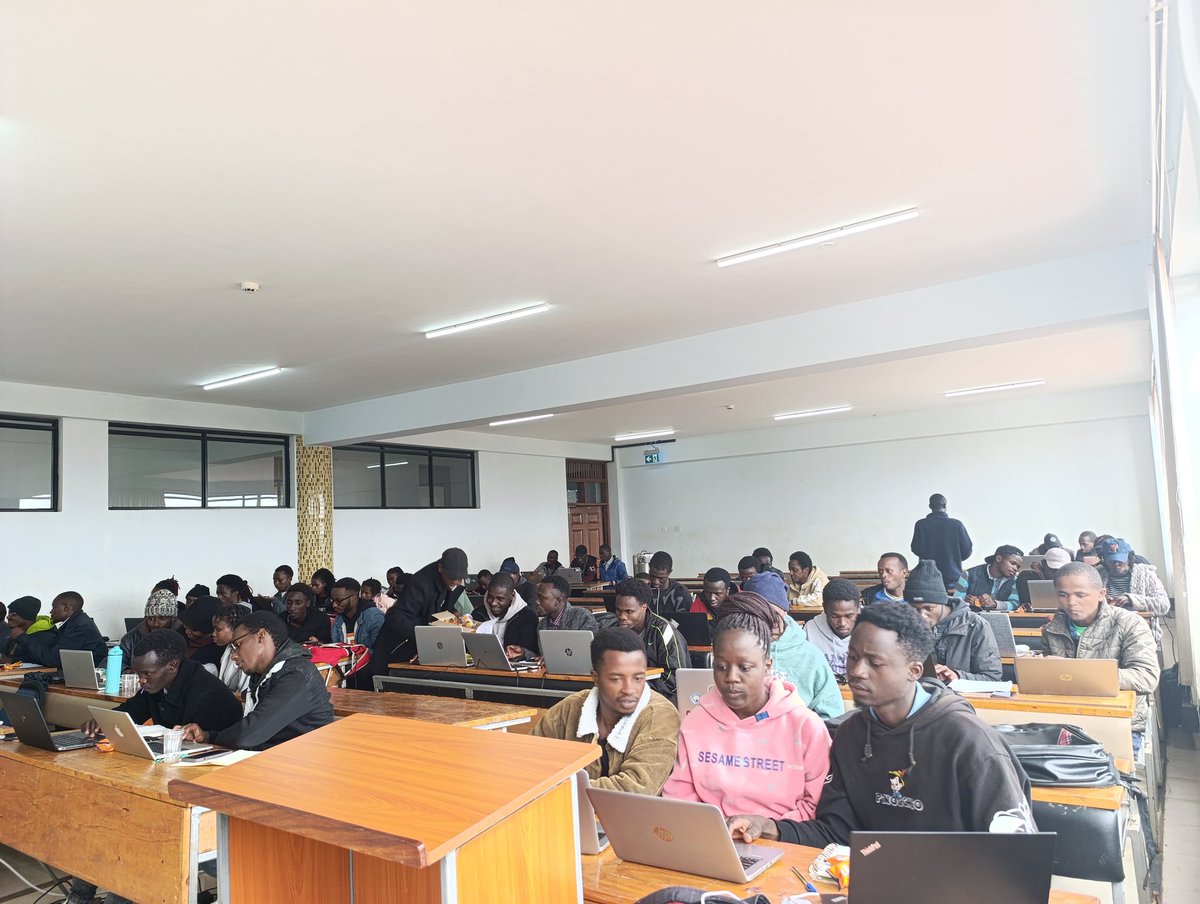 Spend my day today with <a href="/youthmappers/">YouthMappers</a> in <a href="/GeospatialDev_/">G-DEV🌎🖥</a> club.I introduced them to #OSM Team, And mapping using #ID editor.We held a mapathon where we mapped #Nyeri town .
We also played kahoot!😄
#YouthMappers #geospatial