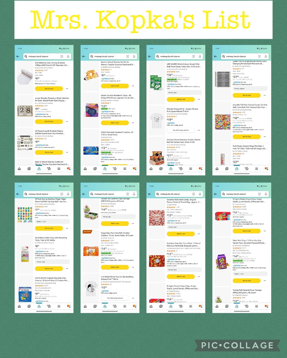 MrsCKopka's tweet photo. Happy Saturday #teachertwitter Let's continue to help each other out! #clearthelist @amazon 
Here's some facts about me and my list! 
❤️ 18 Year Veteran 
🩵 7th grade ELA Inclusion Teacher 
💜 Title 1 School in Illinois 
https://t.co/F5KtyShBUY https://t.co/WVwXCLewAC