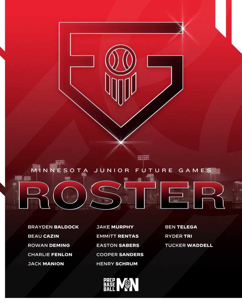 Prep Baseball Minnesota (@prepbaseballmn) on Twitter photo #PBJFG24: 𝙏𝙚𝙖𝙢 𝙈𝙞𝙣𝙣𝙚𝙨𝙤𝙩𝙖✨
Minnesota has a formidable roster heading to LakePoint to compete against the best from around the country.
Learn more about the 2028s repping our state: loom.ly/4-91M74
<a href="/PrepBaseball/">Prep Baseball</a> #PBJFG24: 𝙏𝙚𝙖𝙢 𝙈𝙞𝙣𝙣𝙚𝙨𝙤𝙩𝙖✨
Minnesota has a formidable roster heading to LakePoint to compete against the best from around the country.
Learn more about the 2028s repping our state: loom.ly/4-91M74
<a href="/PrepBaseball/">Prep Baseball</a>