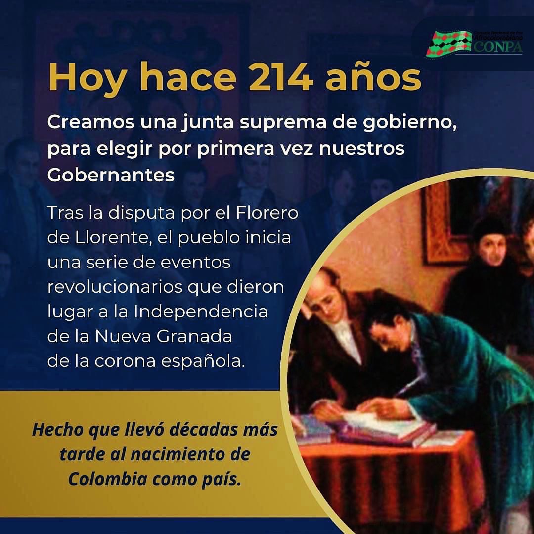 Conpa_paz's tweet photo. 🙌🏾🇨🇴#CONPA || 20 de julio Día de la independencia de Colombia.
Hoy homenajeados a las mujeres y hombres, negros, indígenas, campesinos y mestizos que se unieron para construir una nueva historia para nuestro país, a esos héroes y heroínas que dieron su vida por Colombia.🇨🇴🙌🏾✨ https://t.co/FdCXC3kigD