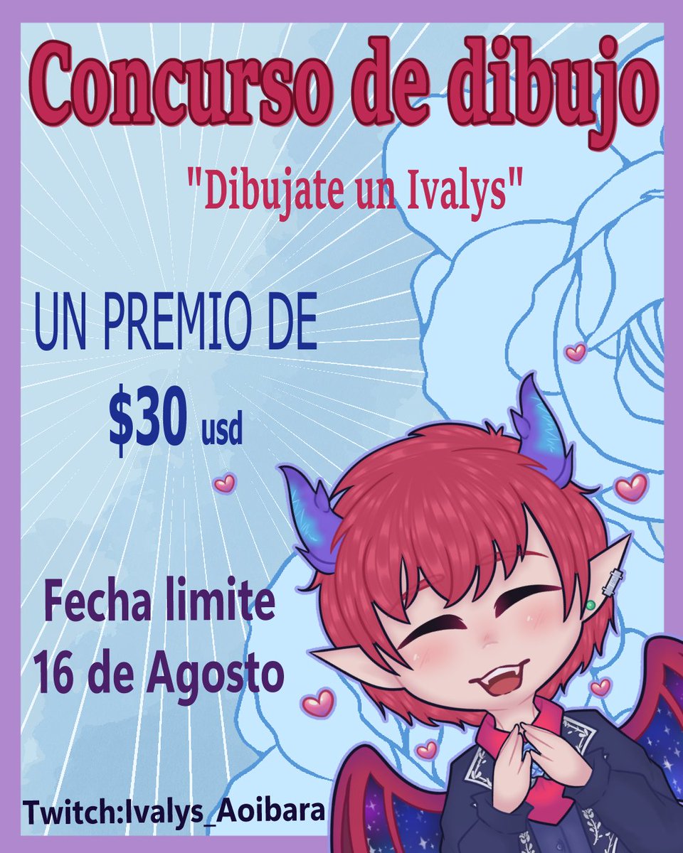 Ivalys_Aoibara's tweet photo. 🔥CONCURSO DE DIBUJO🔥

Temática libre
Fecha limite 16 de agosto
Por un premio de $30 USD

✨Link del drive con las reglas y referencias abajo✨

Mucha suerte
#Vtuber #VtuberES #VtuberUprisings https://t.co/UpFxHrCeU0