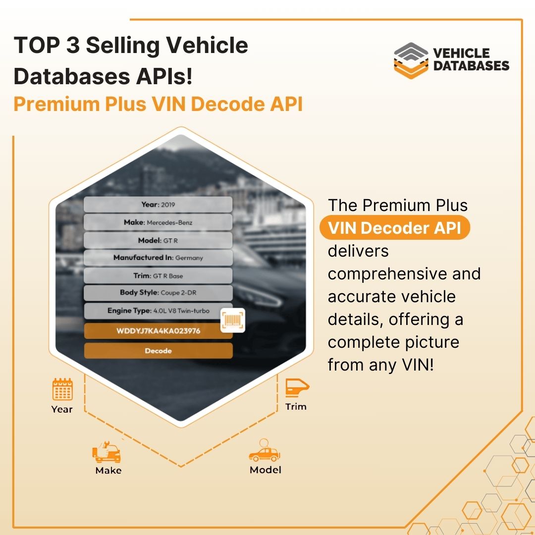 VDatabases's tweet image. Stay ahead with the best APIs!
Our top selling APIs are transforming businesses. Explore the most popular APIs and how they're driving success.
Explore now! vehicledatabases.com
#VehicleDatabasesAPI #VDBAPIs #AutoSales #APIs