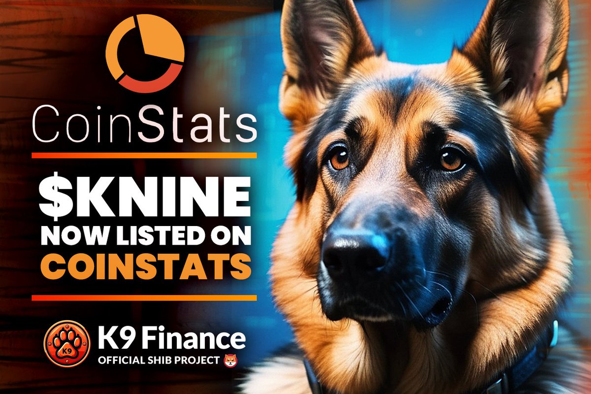 🚨Integration Alert🚨

$KNINE is now listed on <a href="/CoinStats/">CoinStats</a> 🐶

WOOF