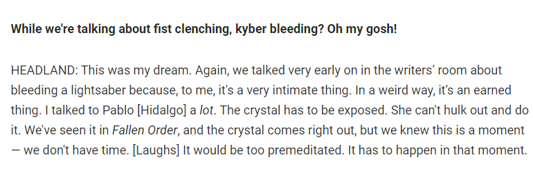 VadersOrder's tweet photo. In order to bleed a kyber crystal, the crystal NEEDS to be exposed. #TheAcolyte https://t.co/PLRqoXY1ux