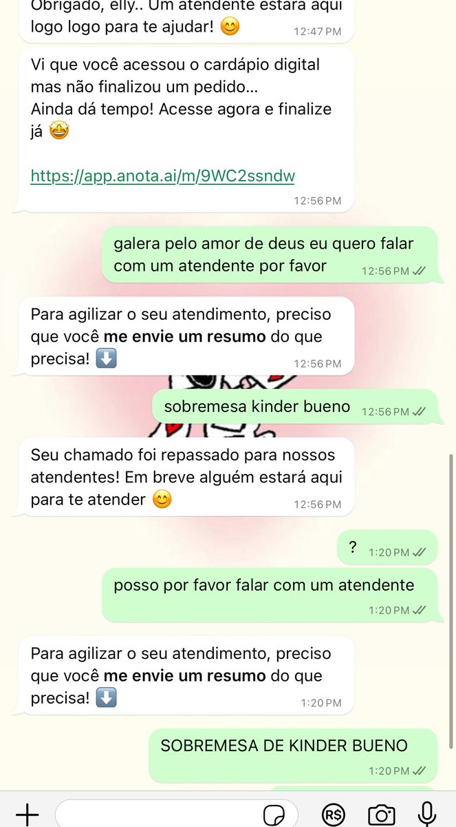 porndenji's tweet photo. saudades de quando os atendimentos eram feitos por seres humanos eu so queria minha sobremesa de kinder bueno.......... https://t.co/bIna5sC5E9