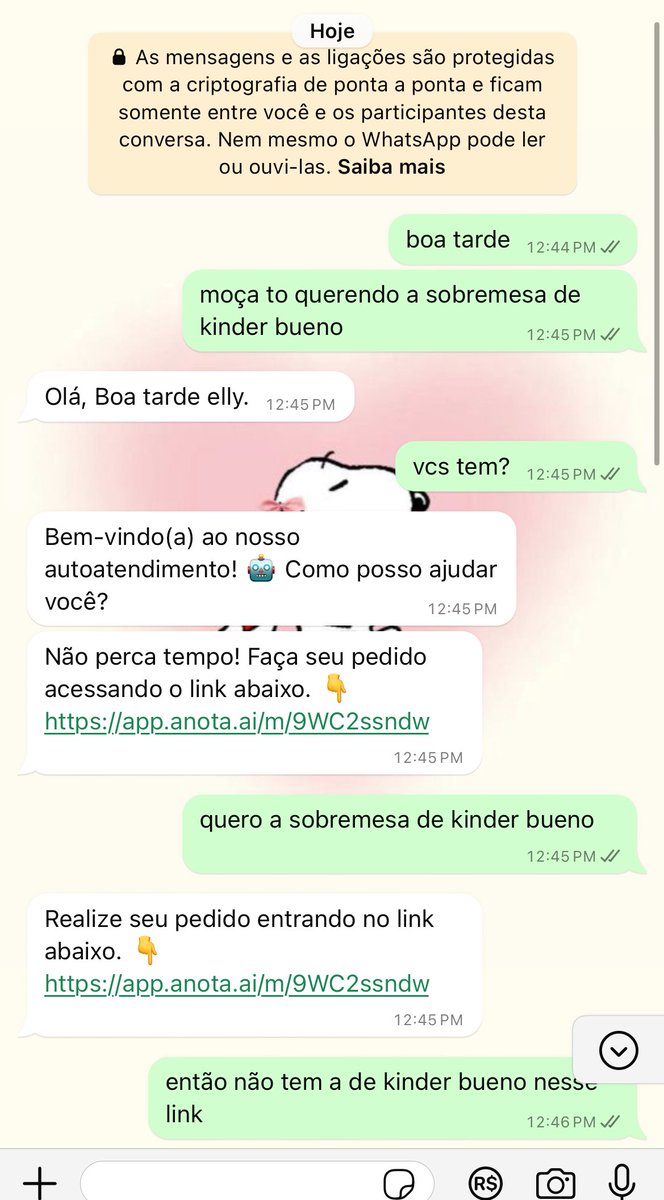 porndenji's tweet photo. saudades de quando os atendimentos eram feitos por seres humanos eu so queria minha sobremesa de kinder bueno.......... https://t.co/bIna5sC5E9