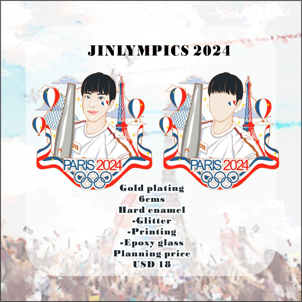 KoJikook's tweet photo. Design Drop - JINLYMPICS 2024
Design drop does not mean it will be put into production, the start of production will depend on the survey on my Google form survey in my bio.
#olympics #jin #torchbearer #torchbearerjin #jinlympics
#btsgift #btspin #btspincollection #BTS https://t.co/DAeL8AcZrk
