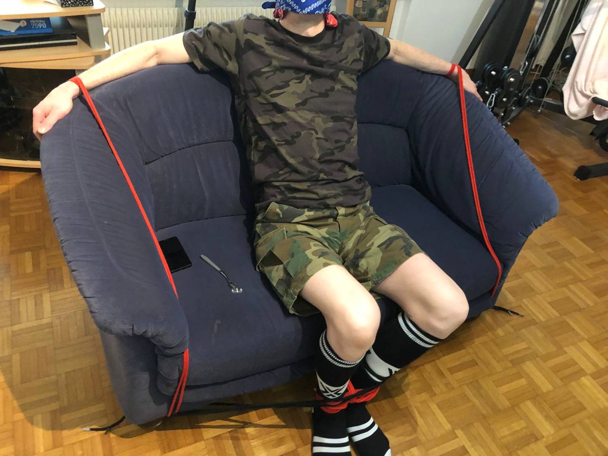 Best way to spend the evening is chilling on the couch. In bondage. With kind help from <a href="/Ronald666Reagan/">Tape_You_Down</a> .