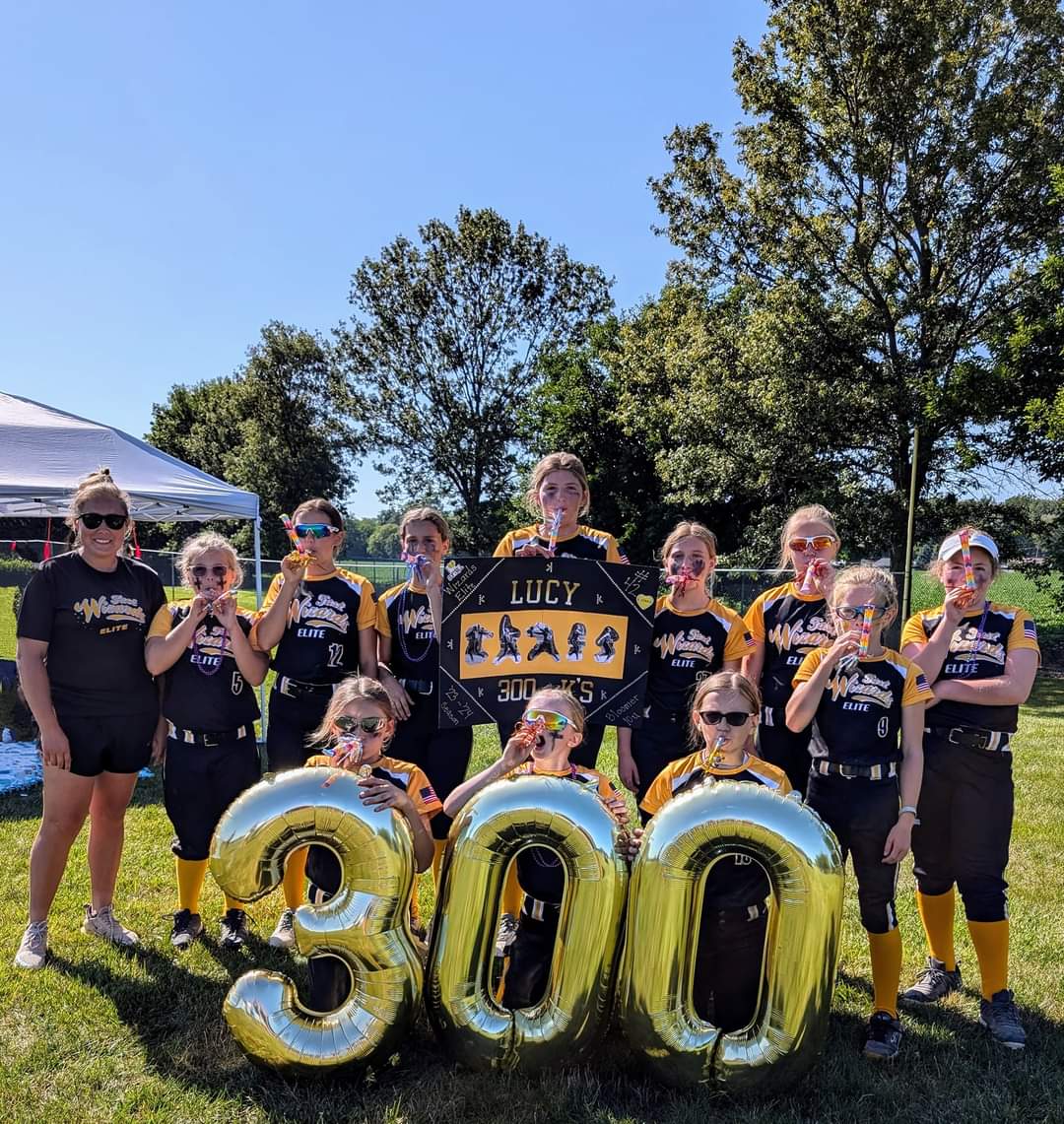 JBRAZ42's tweet image. So Proud,  she passed 300 strikeouts for the season.  Also her team did all this for her after! @FastWizards