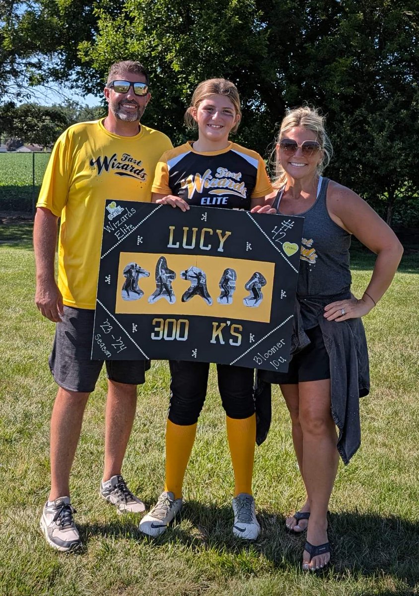 JBRAZ42's tweet image. So Proud,  she passed 300 strikeouts for the season.  Also her team did all this for her after! @FastWizards