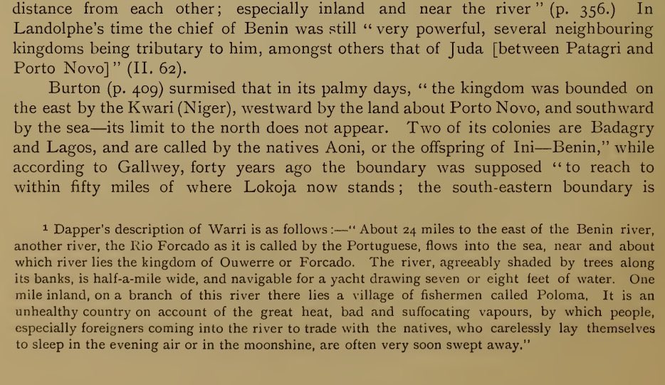 Orhogbua_II's tweet photo. Even during these times Burton recorded that Badagry and Lagos are called Aoni and are recognised as the Offspring of Edo https://t.co/26qLkp9YjO