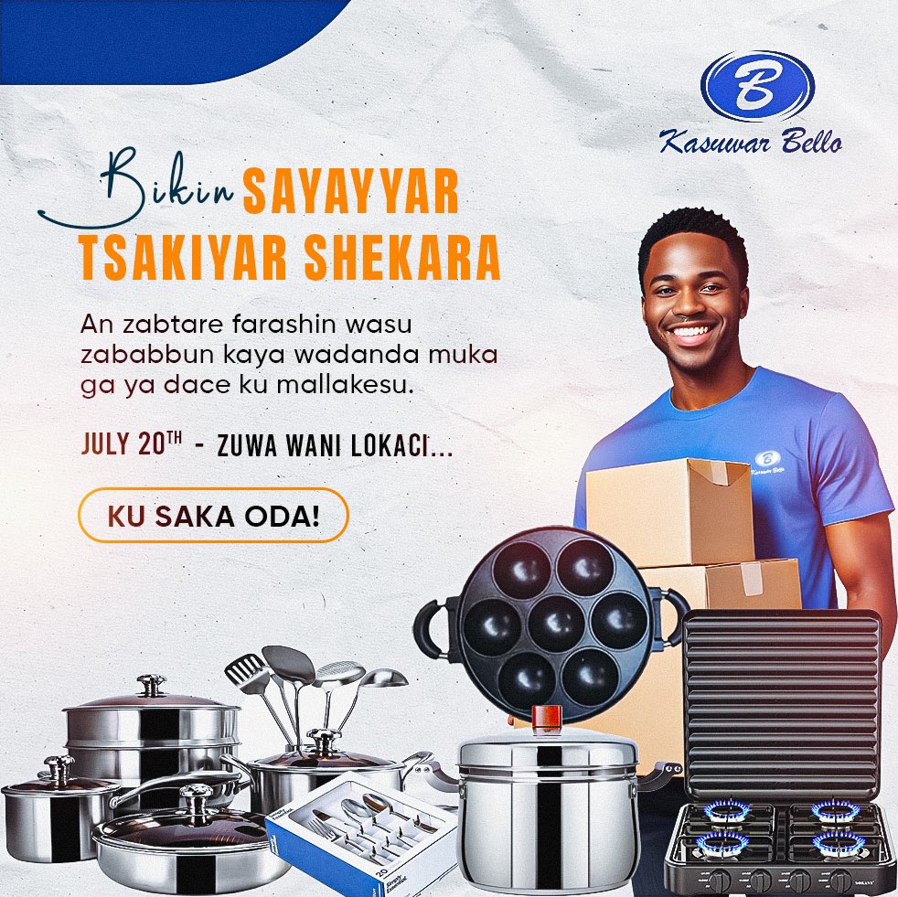 kasuwarbello_'s tweet image. A yayinda  Farashin Kaya suke Hauhawa, Kasuwar Bello taga yadace ta saukakawa Customers dinta domin kuwa farin cikin ku a kullum shine burin mu!!! 

Kasuwar Bello Kasuwarku ce!!

#Bikin SayayyarTsakiyarShekara#hausa #arewa #nigeria #hausacomedy #kasuwa #danbello #kasuwarbello