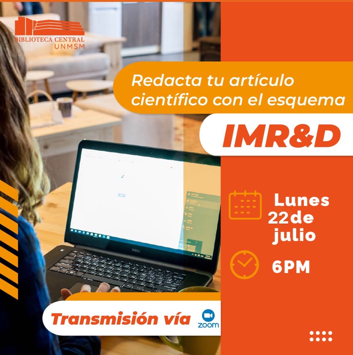 #TallerVirtualUNMSM💡
Te invitamos a ser parte de este taller 🤩👇
Redacta tu artículo científico con el esquema IMR&amp;D
🗓 22 de julio  🕑7: 00 p.m.
📝 forms.gle/4y2UbBk7zy4Hie…