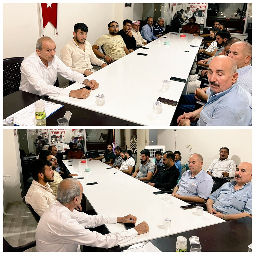 #Eyyübiye 📍

İlçe Başkanımız <a href="/rpibrahimkilic/">İbrahim kılıç</a> Bey Öncülüğünde Teşkilat Mensuplarımızla beraber Temmuz Ayı Divan Toplantımızı gerçekleştirdik.

Toplantımıza il başkan yardımcılarımız <a href="/nasih_ates/">NASİH ATEŞ</a> <a href="/Suphisultan63/">Suphi Sultanoğlu</a> Bey katılım Sağladılar.

Toplantımız Hayırlara Vesile Olmasını Dileriz.