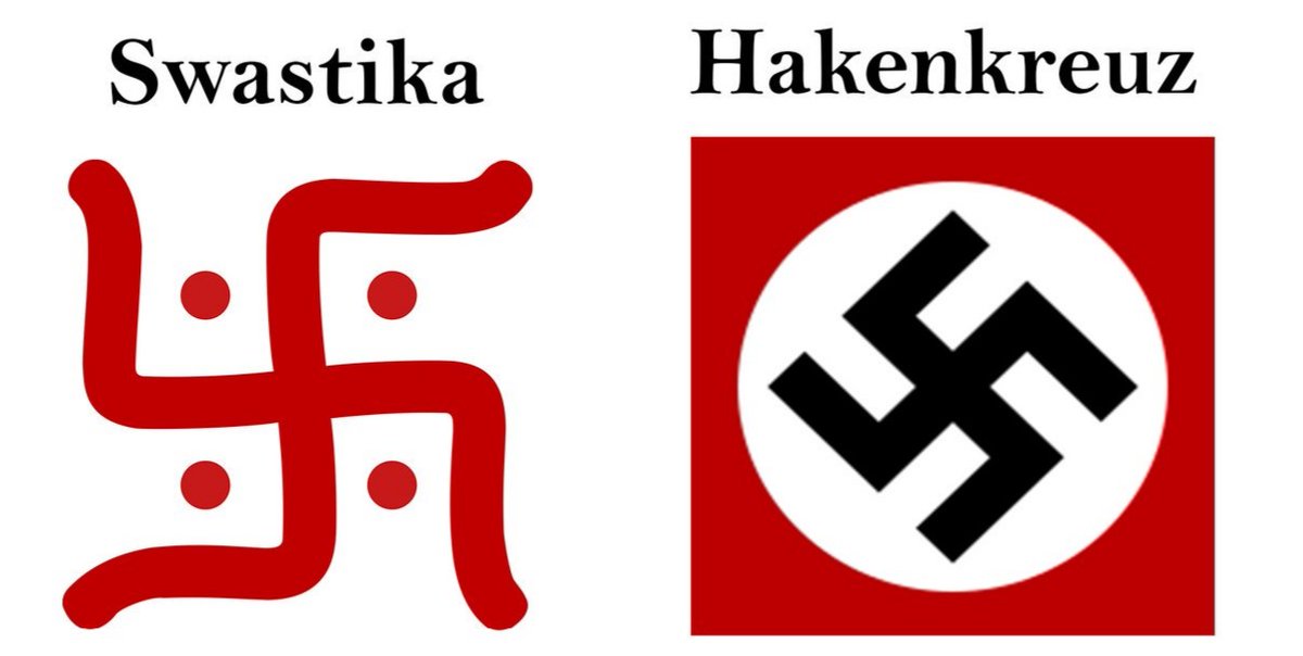 Now, the Oregon Department of Education in the USA officially recognizes the distinction between the Swastika and the Nazi symbol Hakenkreuz.