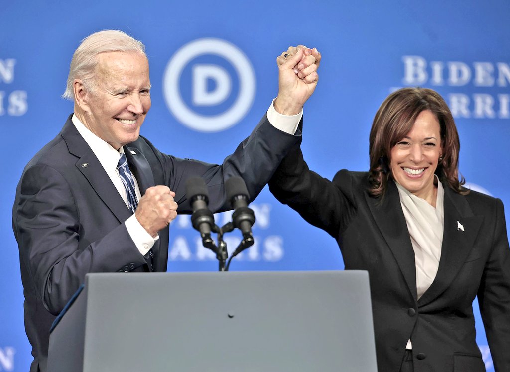 JUST CURIOUS:

If the election were TODAY, who else would be enthusiastically casting their vote for President Biden and VP Harris? 🤚🇺🇲