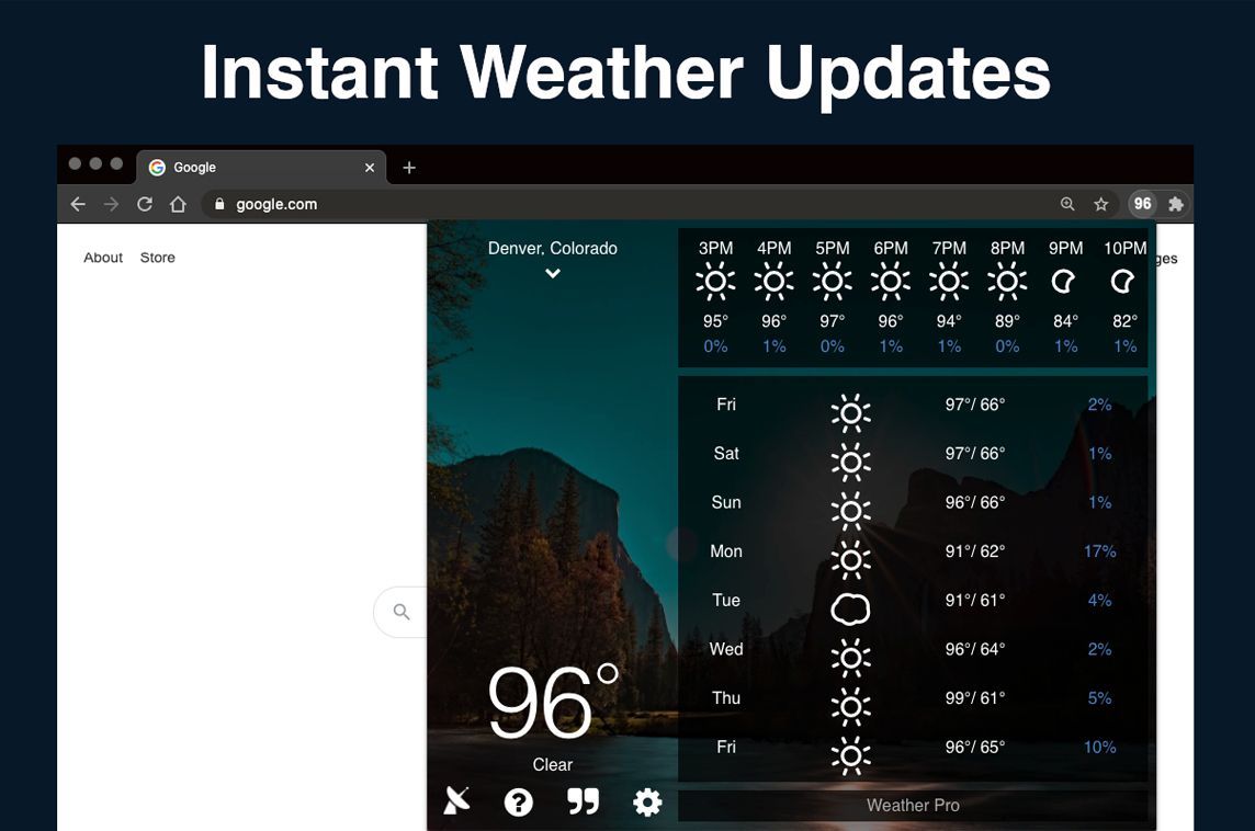 MadeWithVueJS's tweet image. Real-time weather forecasts, right in your browser toolbar! The @WeatherExt browser extension is #madewithvuejs, @vuetifyjs & #madewithlaravel ☀️⛈️🌡️ - madewithvuejs.com/weather-extens…
