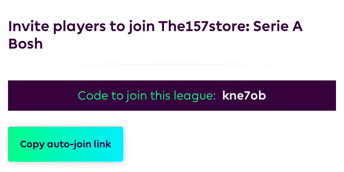 The157store: Serie A Bosh 💪 Fantasy Premier League now live! 

Winner gets a £50 voucher 😎 Link: fantasy.premierleague.com/leagues/auto-j…