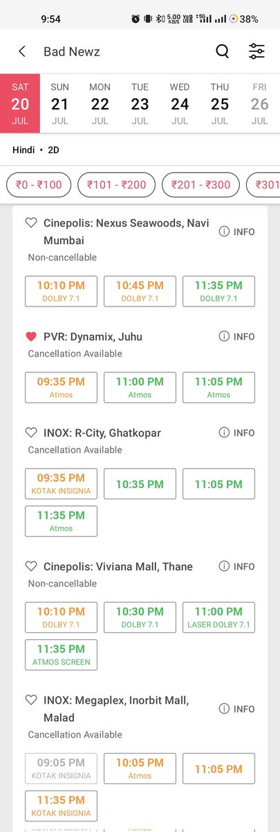 AdityaLakhotia9's tweet image. @bookmyshow This is getting ridiculous and frustrated. I&apos;m in Andheri trying to book tickets and the location is on, but your app shows in Thane and Navi Mumbai&apos;s theaters. What is this?  Would anyone like to travel to Thane or Navi Mumbai to watch a movie only. #FrustratedUser
