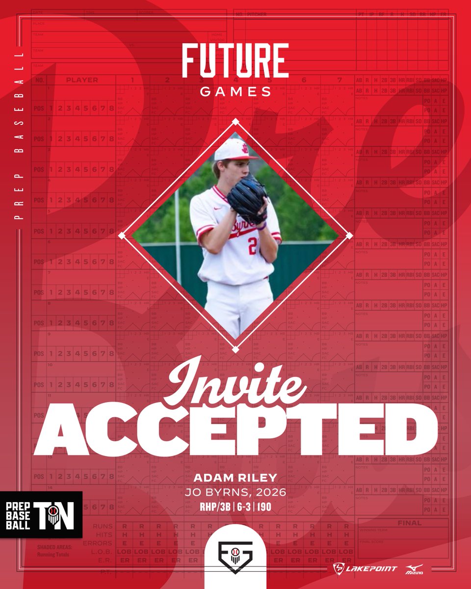 Prep Baseball Tennessee (@prepbaseballtn) on Twitter photo ๐๐๐๐๐ซ ๐๐ข๐ฅ๐ฅ, ๐๐ โก๏ธ ๐๐ฆ๐๐ซ๐ฌ๐จ๐ง, ๐๐
+ 2026 RHP/3B Adam Riley ( <a href="/adamriley2121/">Adam Riley</a> ) has accepted his invite to represent #TeamTennessee at the #PBFG24 over at LakePoint Sports.
๐ค: loom.ly/Y_yMEzI ๐๐๐๐๐ซ ๐๐ข๐ฅ๐ฅ, ๐๐ โก๏ธ ๐๐ฆ๐๐ซ๐ฌ๐จ๐ง, ๐๐
+ 2026 RHP/3B Adam Riley ( <a href="/adamriley2121/">Adam Riley</a> ) has accepted his invite to represent #TeamTennessee at the #PBFG24 over at LakePoint Sports.
๐ค: loom.ly/Y_yMEzI