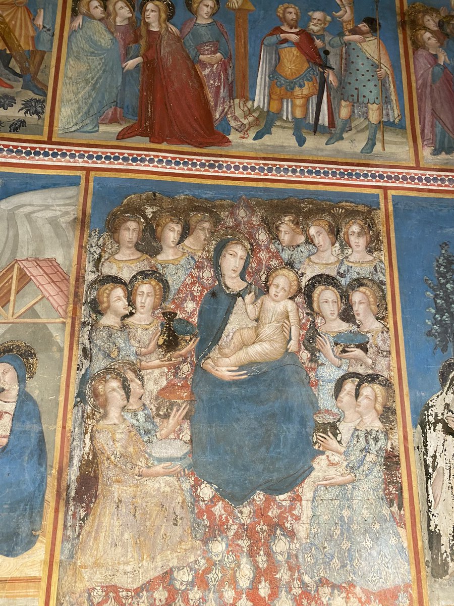 QEbrnt's tweet photo. J’ai eu l’immense joie de pouvoir admirer aujourd’hui les fresques de Ferrer Bassa, peintes vers 1343 au monastère de Pedralbes, au nord de Barcelone https://t.co/fMP5VY3u00