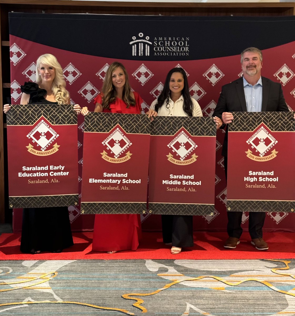 Jac1ynStringer's tweet image. Saraland City Schools was 1 of 2 systems in the nation to obtain ASCA’s RAMP award systemwide. It was an honor to accept the RAMP Award as the school counselors’ POD/RAMP liaison. Thank you to our amazing counselors for trusting my leadership &amp;amp; for your hard work! #asca #ramp