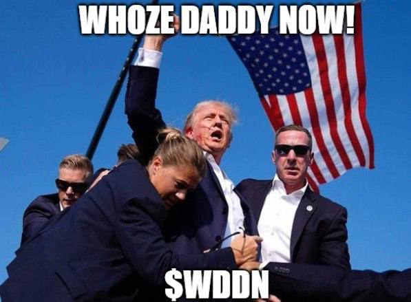 whosedaddynow's tweet photo. Good evening, $WDDN Community! Our team has been working to bring you V3 of our Trump Shooter using @gc_gamecraft! Look out for an improved V2 and a new V3 game next week. 

You can take your shots, but my shot is superior! 
$WDDN WHOZE DA DADDY NOW! https://t.co/qPoalpIW0Y