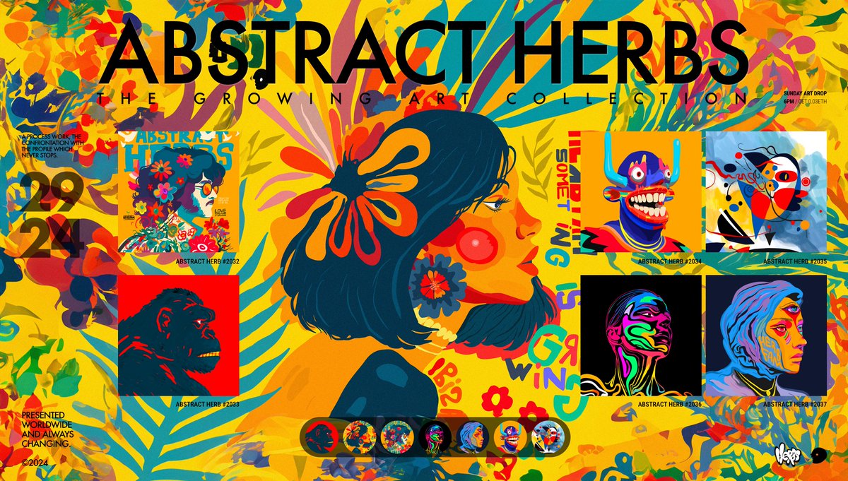 Late GM, 

following the sun, 
I moved my office to IBIZA for some days and hope I can send you some sun and vibes with this weeks art. 

ABSTRACT HERBS - art. drop                       
week 29/2024                   

Art Giveaway -> Like &amp; RT          
 this post to win a