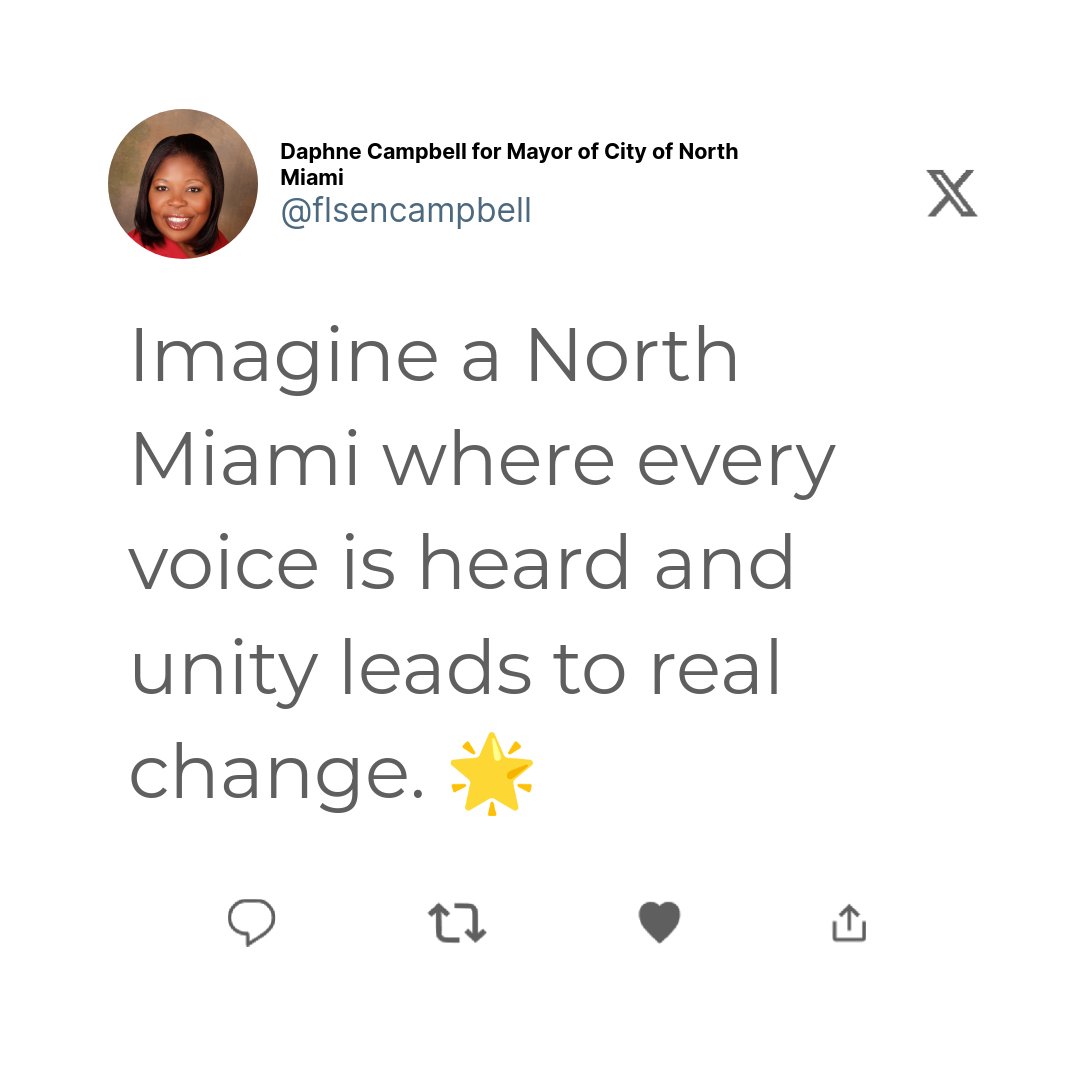 Daphne Campbell for City of North Miami Mayor tweet media