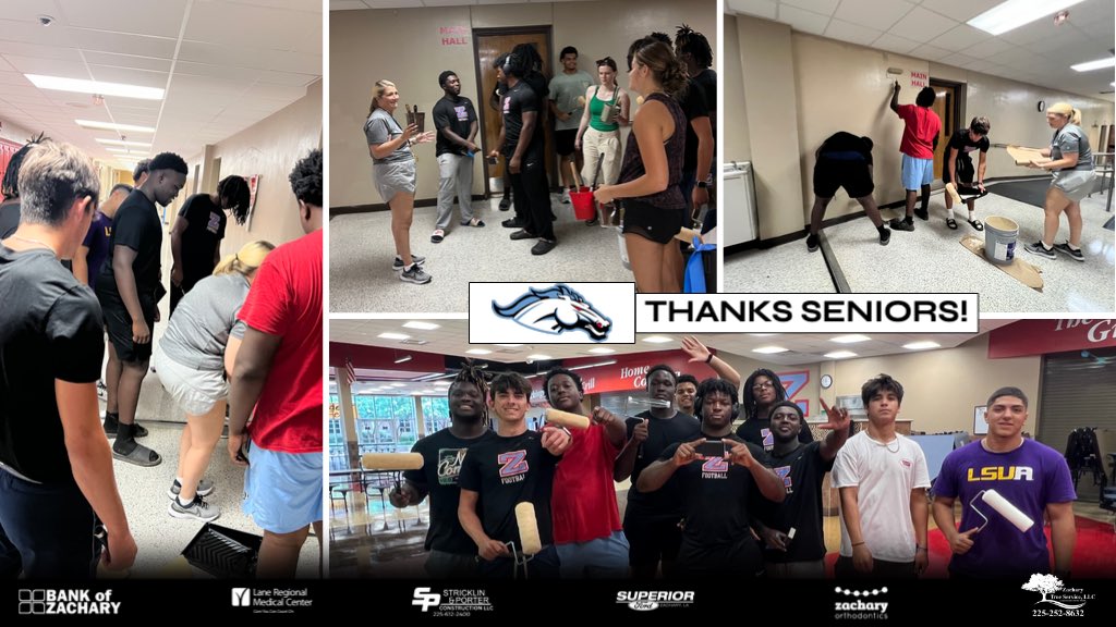 _ZHSFootball's tweet photo. Thanks to the Senior Bronco Football Players and everyone else that came to help clean up our campus! #itsallabouttheZ https://t.co/b5xqD7v1Ra