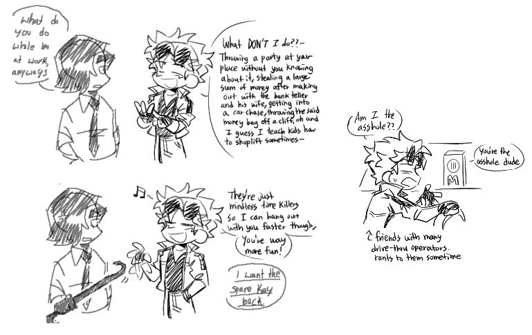 hankatun0921's tweet photo. im so sorry guys whenever rix and i draw beddie its set in an au where they already know each other/are partners in crime (separate from canon ver)- even then they arent officially dating benny sees it as more of a situationship bc hes a noncommittal asshole (poor eddie) https://t.co/IQRymKQB1c