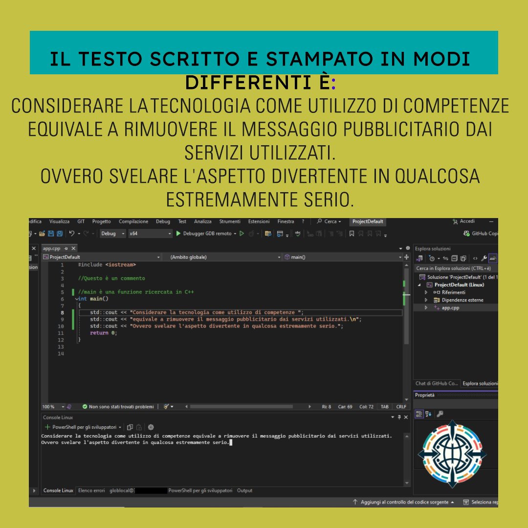 Globlocal's tweet photo. Costruiamo così i nostri prodotti e servizi: per riga; anche quando integriamo oppure estendiamo l'ingegno altrui: oltre a divertirsi, affidarsi, bisogna pure imparare quando possibile.
L'immagine rappresenta un ambiente di sviluppo per il linguaggio C++ (non soltanto).
#build https://t.co/ECLH5OMte2