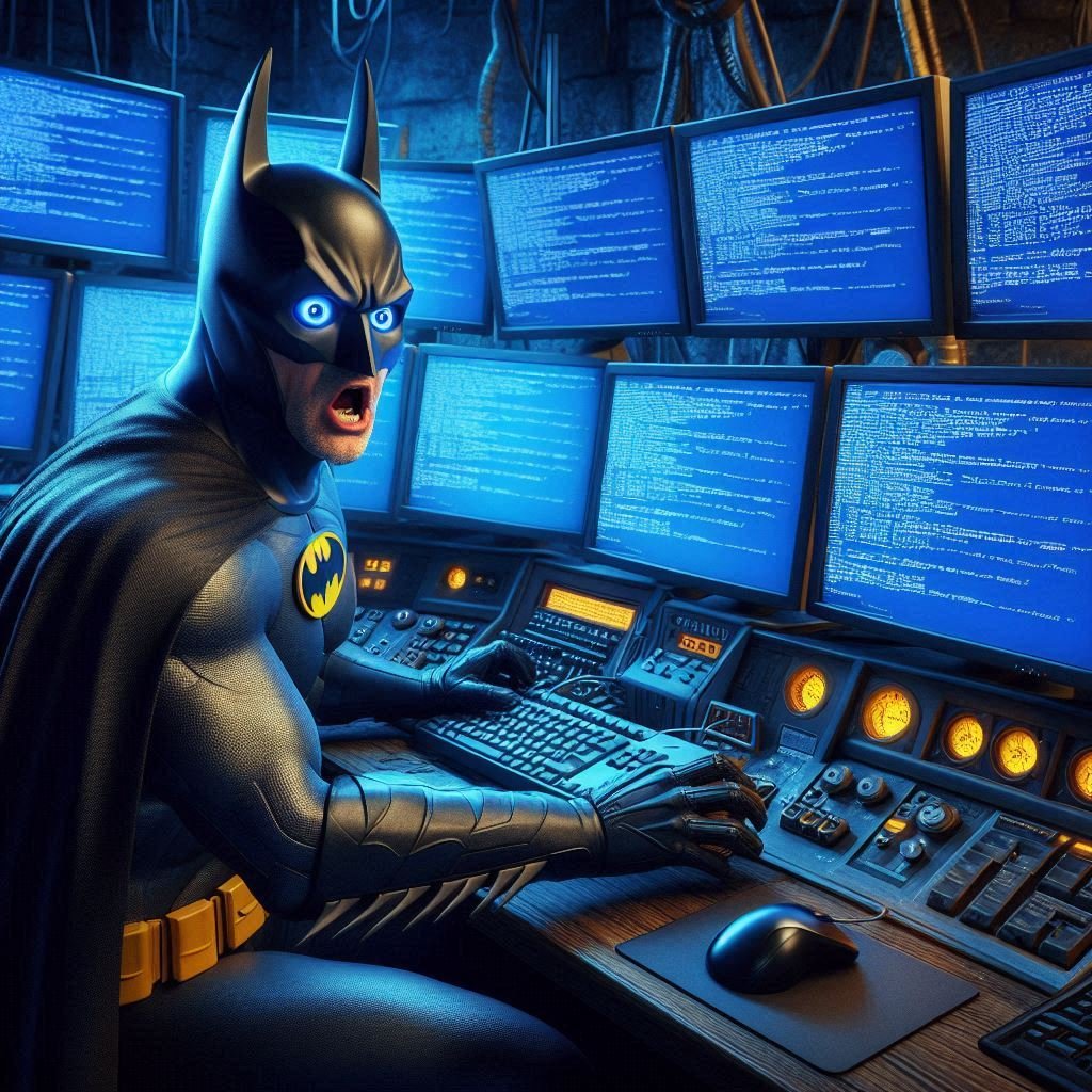 AlanGuerzoni's tweet photo. Intanto a Gotham..
#batman #batcave #batcomputer #bsod #bsoderror https://t.co/fjfqI5EYDp