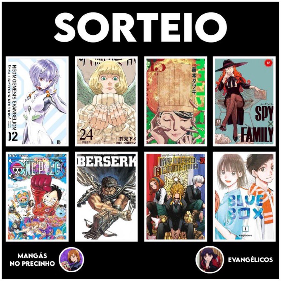 nervcentral's tweet photo. 💫 SORTEIO DE MANGÁS!! 💫

🎁 O vencedor ganha qualquer Mangá da imagem ou outro do mesmo valor!

📌 Regras:
• Seguir: @MangasPrecinho e @neongeneshit
• Dar Like e RT nesse post
• Comentar qual Mangá gostaria de ganhar

📆 Resultado: 27 de Julho https://t.co/BPnM0e1cdb