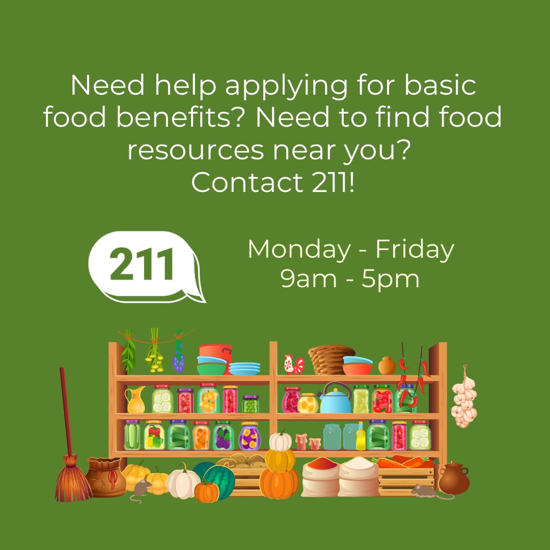 CrisisCXNs's tweet image. We are here to help you navigate food resources near you 🥗🍎🍊🥦

#BasicFood #BasicFoodBenefits #FoodResources #Resources