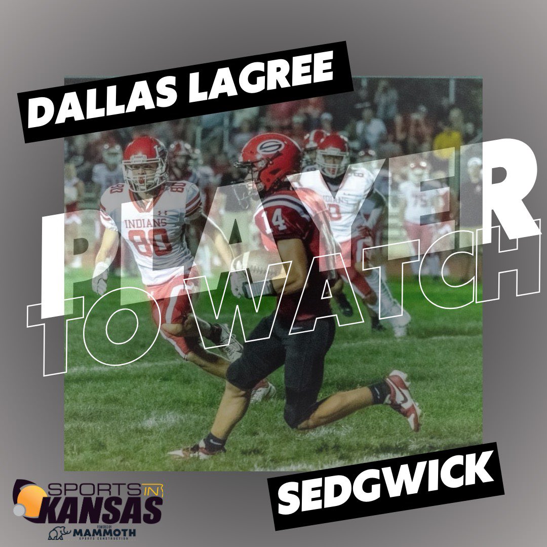 1A Player to Watch 🏈: Sedgwick HS’s Dallas Lagree is looking to have a standout senior season this fall. In 2023 Lagree had 63 receptions for 856 yards and 7 TDs. He was a Sports in Kansas All-State HM WR and First Team Non-Senior pick. “We bring back a lot of production and