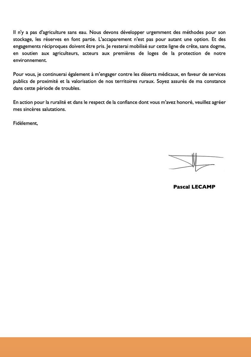 plecamp's tweet photo. ✉️Retour sur ces 3 jours agités dans une lettre aux citoyens de la 3ème circonscription. Un appel à la responsabilité. 

#Poitou
#Villagedeleau 
#ANdirect https://t.co/uNUf3sZWAl