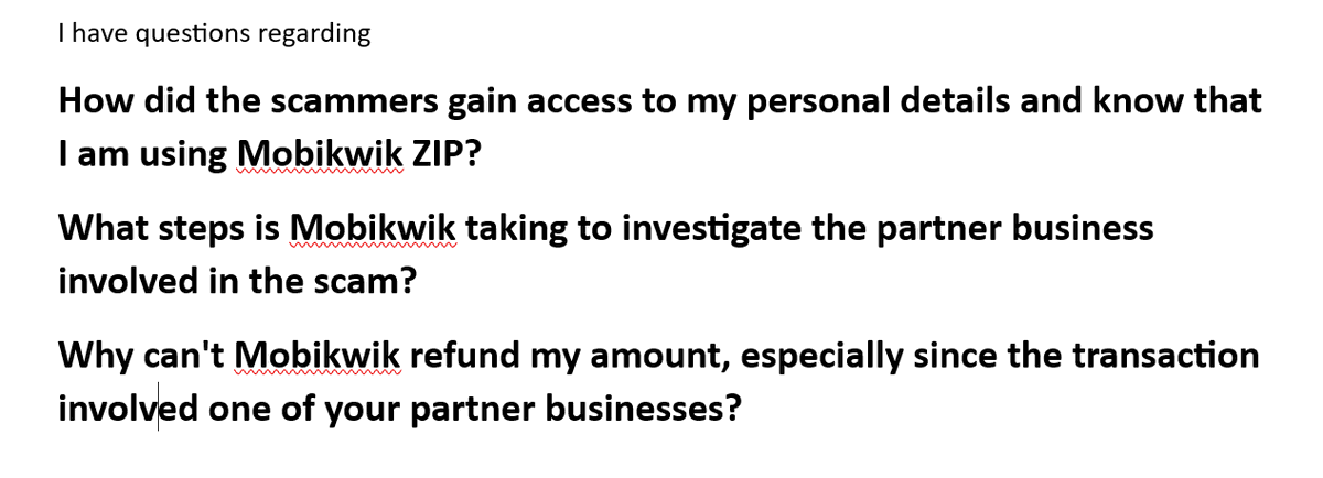 HaPpy_______2's tweet photo. I got scammed and @MobiKwik didn't take any responsibility. Details are attached below. @TechnicalGuruji @iamprasadtech @utsavtechie @hafizsd, can you help or advise what to do next? Please do check it out and provide any guidance. https://t.co/4dGA4k22vt