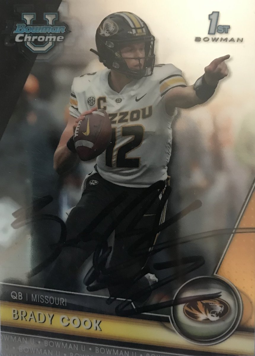 StarrsCards's tweet image. TTM Autos #685-687!  @MizzouFootball QB Brady Cook and @nyjets legend Gerry Philbin signed my cards. Thanks a bunch! @cnterfield11 @PokeyTheBrave @PaulBonerko @IbreakCards @OhNoonan @budgetcollect @jmproductionsyt #TTMAutographs #TTMSuccess