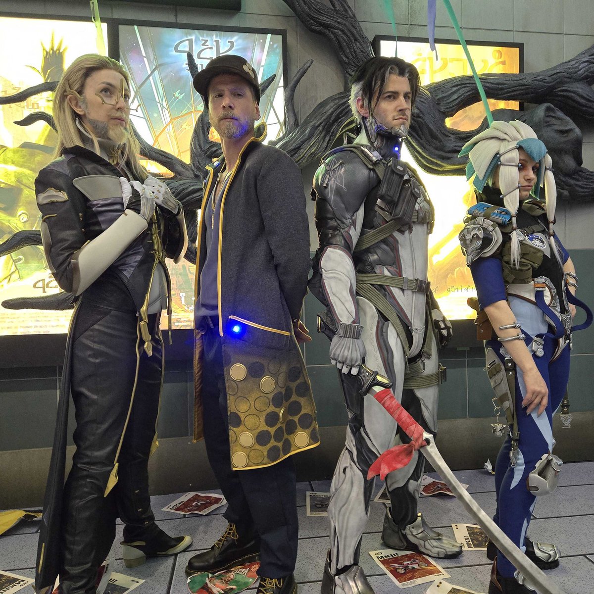PlayWarframe's tweet photo. Just passing the time.

Loid and Albrecht are brought to life by PlexiCosplay (@PlexiCosplay), Lightning Cosplay (@LightningCos) portrays Arthur, and Disfusional Studios (@disfusional) joins as Aoi! #TennoCon https://t.co/Ek1RgHsfCF