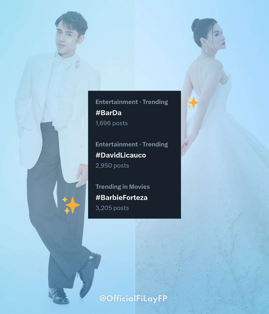 OfficialFiLayFP's tweet photo. LOOK | Our faves @davidlicauco and @dealwithBARBIE effortlessly making their way on the trending list just like how they effortlessly look glamorous at the red carpet 🤍

#DavidLicauco | David Licauco
#BarbieForteza | Barbie Forteza
#BarDa https://t.co/Ccx3sFbyOn