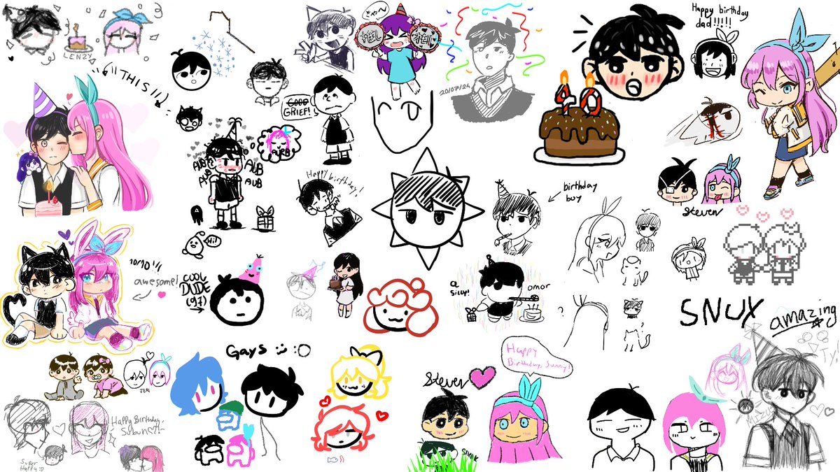 dendenmushi1064's tweet photo. We had a 24hr whiteboard event for Sunny's birthday over on the Sunburn Central discord channel!
Some folks from the Japanese サニオブの森 server also came~
It was so much fun to draw with everyone!! 
Now our nonsense will be forever immortalized on X (twitter)🥹
#omorisunburn https://t.co/OASxP5fcMZ