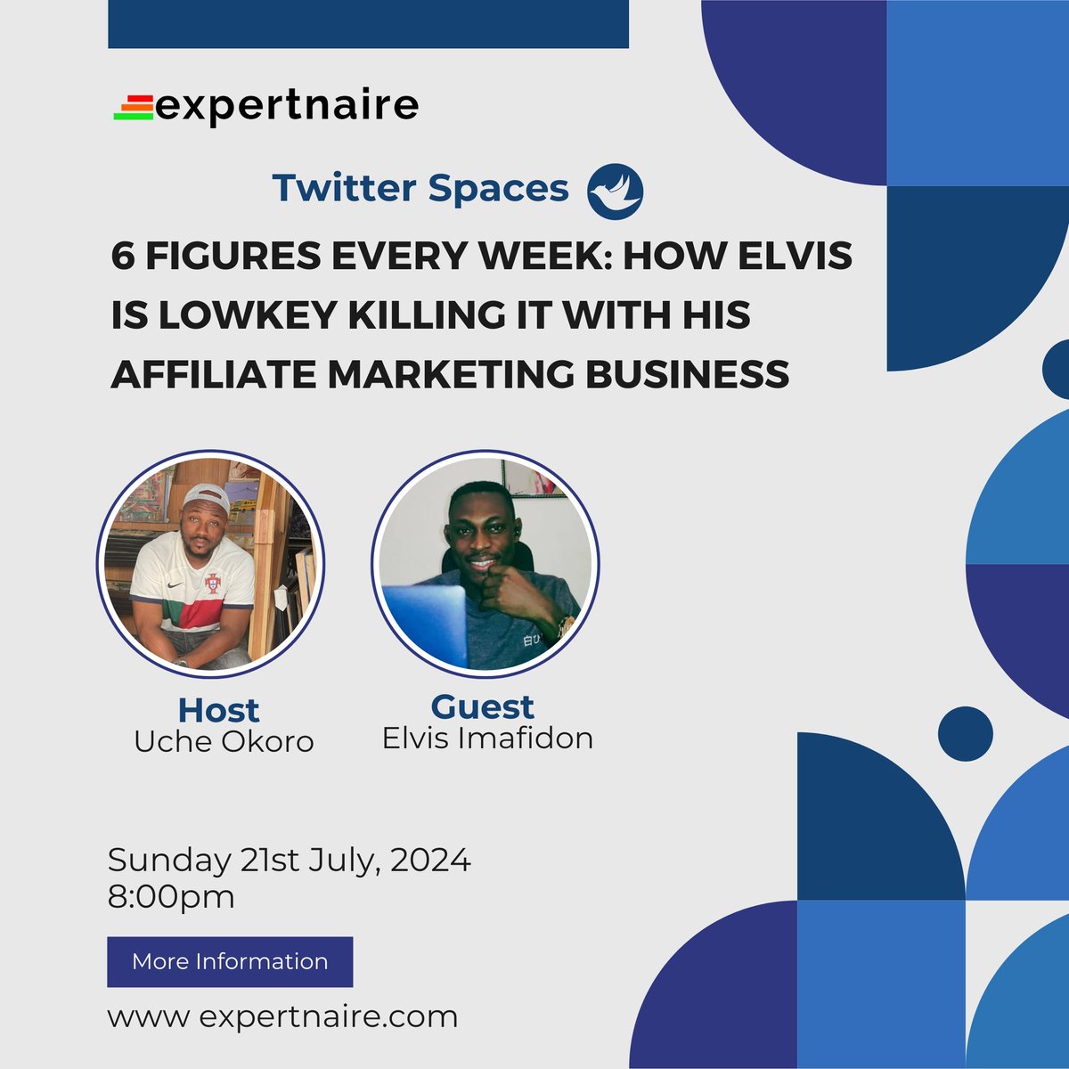 expertnaire's tweet image. If you enjoyed our Spaces on Thursday, you won't miss it tomorrow night when @nosakhare_elvis shares with @ucheokorolive how he is lowkey killing it