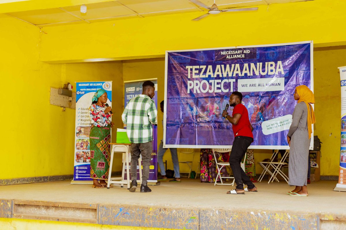Badizemna's tweet photo. We (@NecessaryAid ) Climaxed our Tezawaanuba project yesterday. The project seeks to target stigmatization against people living with disabilities or differently abled people.
The key word to remember here is Ableism.
Do not be an Ableist!!
#Saynotoableism #Tezawaanuba #Impact https://t.co/7HXA0s4Pgp