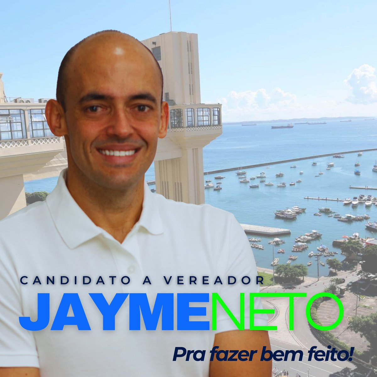 jaymeqneto's tweet photo. Agora é OFICIAL! Candidato a Vereador de Salvador! 💙💚

#PraFazerBemFeito #VamosJuntos #JuntosPodemos #JaymeNeto #Jayminho https://t.co/IAYI5vq74N