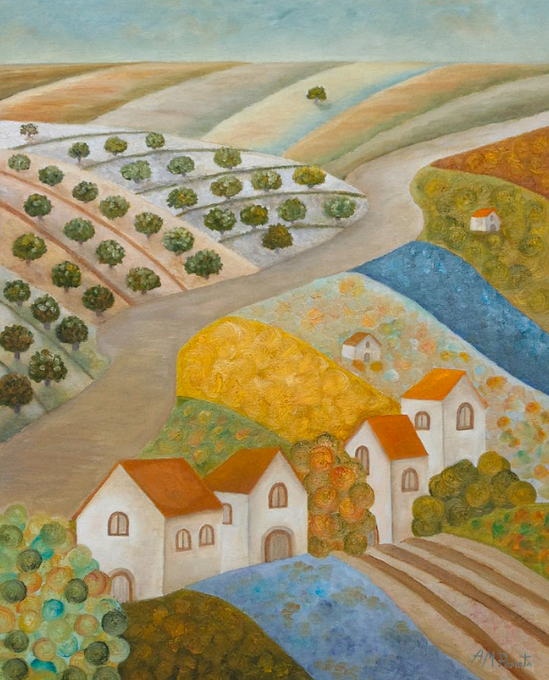ampomata's tweet photo. This is my painting "Places We Shared". https://t.co/z3VnQhq1m0
