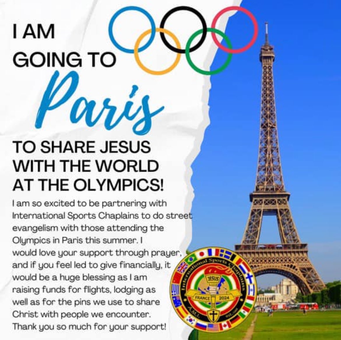matt_4b's tweet photo. I am heading to the Olympics!  No, not as an actual athlete but to share Christ with those in attendance!  If you want to take part in lives being changed, please pray for us and if you feel compelled to donate (as little as $2!) see below! https://t.co/cM6PBjTiyw