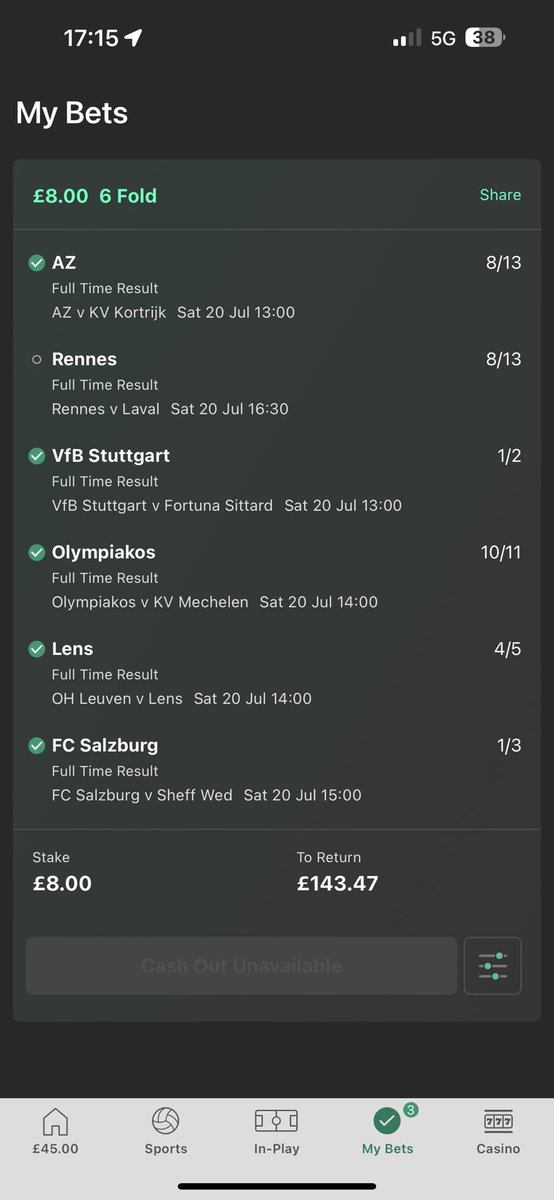 Lordsuleman's tweet photo. @bet365 why wouldn’t let me cash out the whole game when I wanted to? https://t.co/V6vNYis3KR