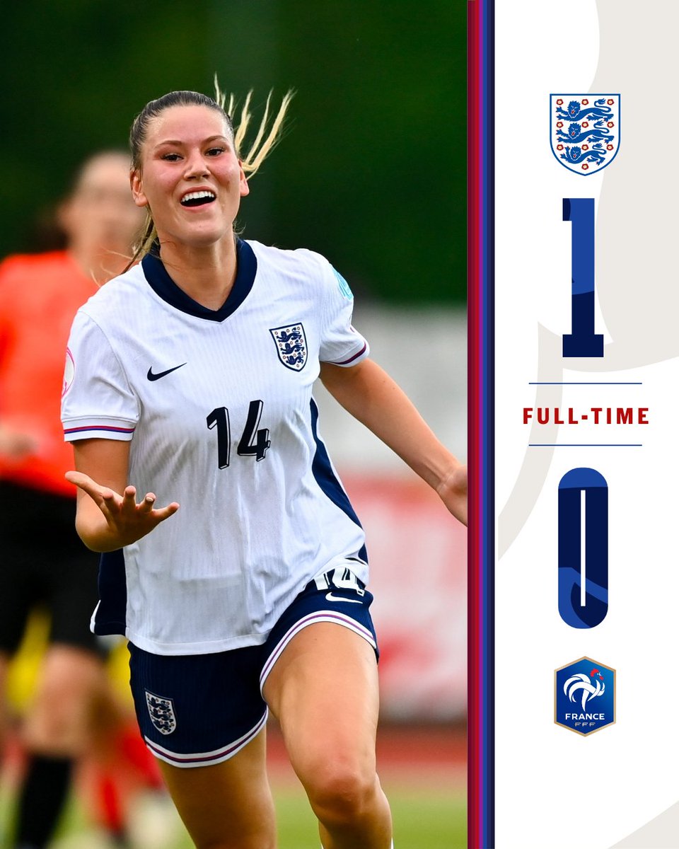 Lionesses's tweet photo. Poppy Pritchard’s second-half goal secures top spot for our #YoungLionesses!

#U19WEURO semi-final 🔜 https://t.co/ec8XlOljDe